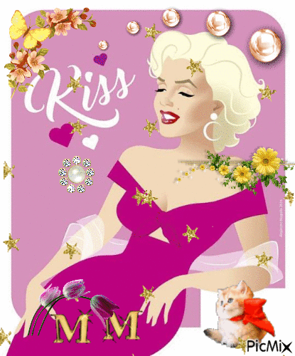 Kiss Marilyn - Бесплатный анимированный гифка