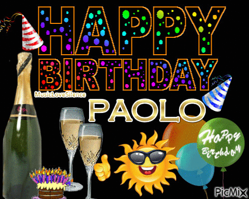 happy birthday paolo - GIF animate gratis