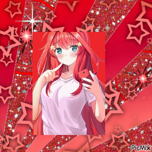 Red Girl Kawaii - Gratis animeret GIF