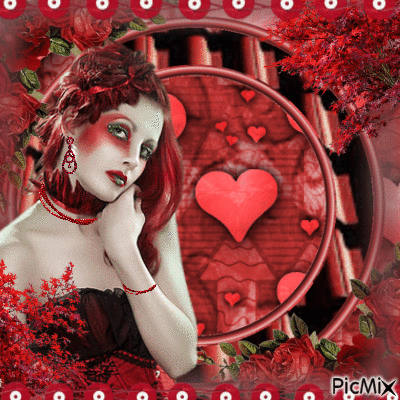 red hearts - Gratis animeret GIF