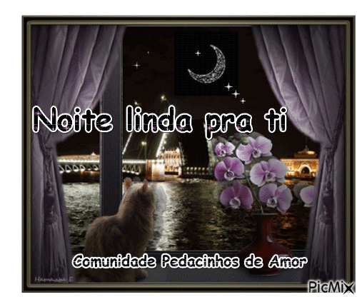 Noite linda - Бесплатный анимированный гифка