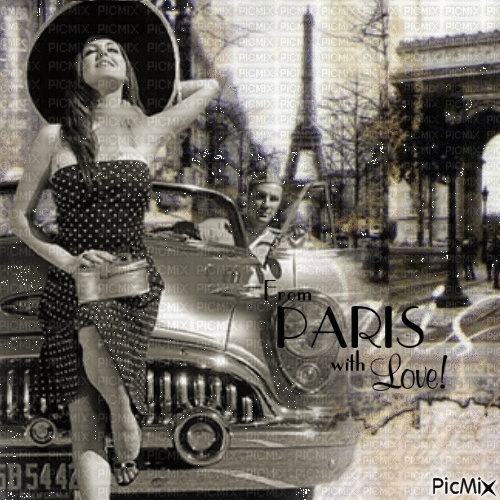 I LOVE PARIS ! - Animovaný GIF zadarmo
