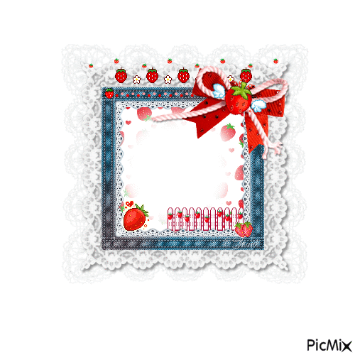 Strawberry Confection Frame - Бесплатный анимированный гифка