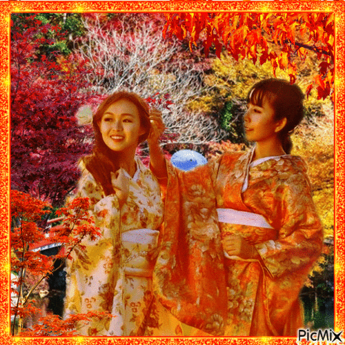 Herbst - japanischer Stil - Δωρεάν κινούμενο GIF