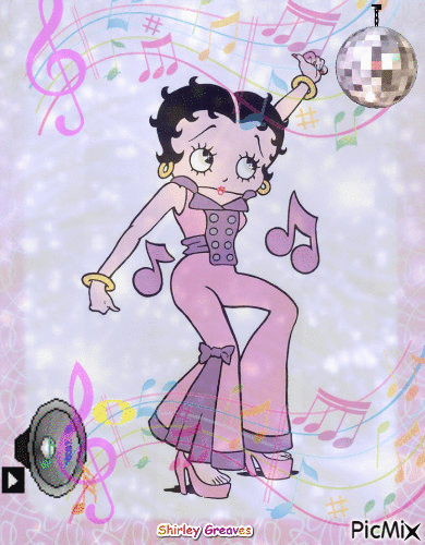 Betty's disco - Animovaný GIF zadarmo
