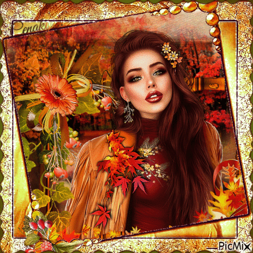 Portrait d'automne multicolore