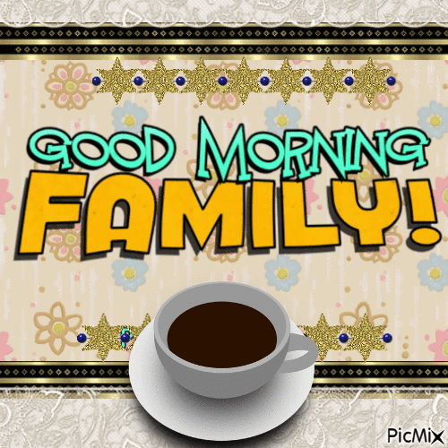 Good morning family - Animovaný GIF zadarmo