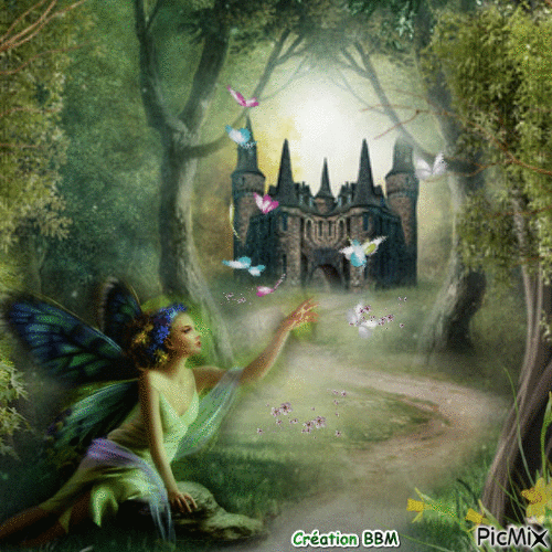 La fée aux papillons par BBM - Ingyenes animált GIF