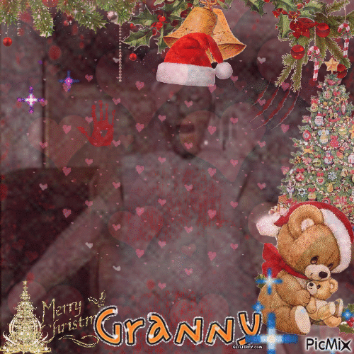 granny christmas - GIF animé gratuit