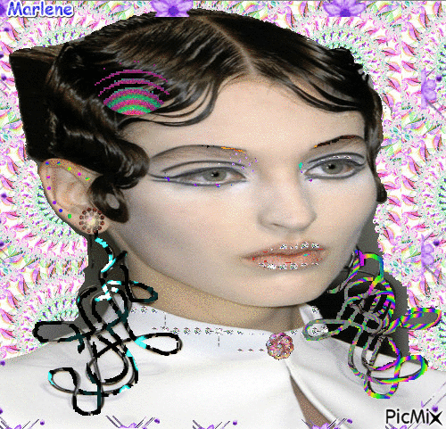 Portrait Woman Colors Deco - Gratis geanimeerde GIF