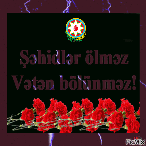 Şəhidlər ölməz,Vətən bölünməz! - Free animated GIF