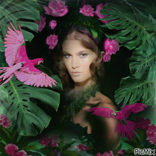 Tropical gothic bride - Free animated GIF