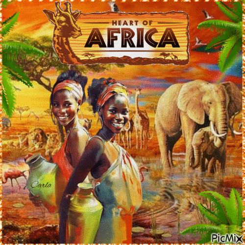 "Femme d'Afrique" - Gratis animerad GIF