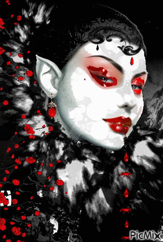 прекрасная вампиресса - Безплатен анимиран GIF