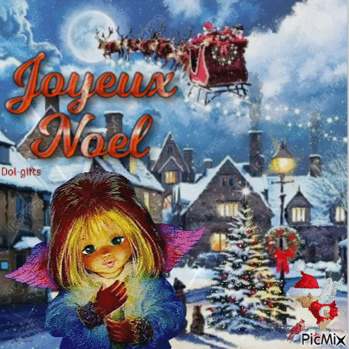 Joyeux Noel - Animovaný GIF zadarmo