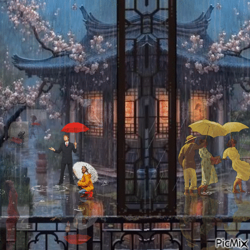The Rain - GIF animado grátis