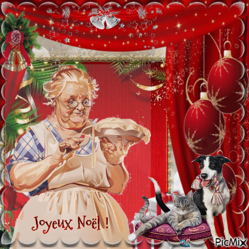 une Grand Mère Pour Noël - Бесплатный анимированный гифка