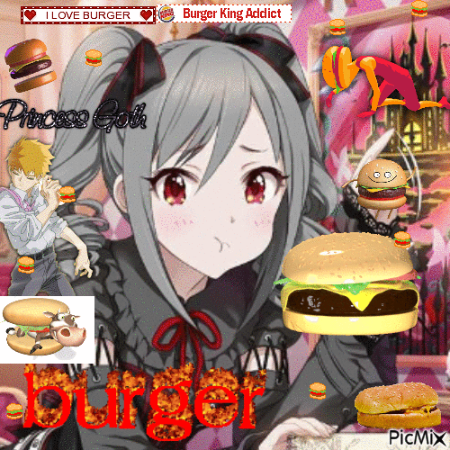 ranko kanzaki idolmaster burgercore - GIF animado gratis