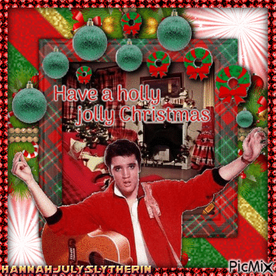 {(Elvis at Christmas)} - Darmowy animowany GIF