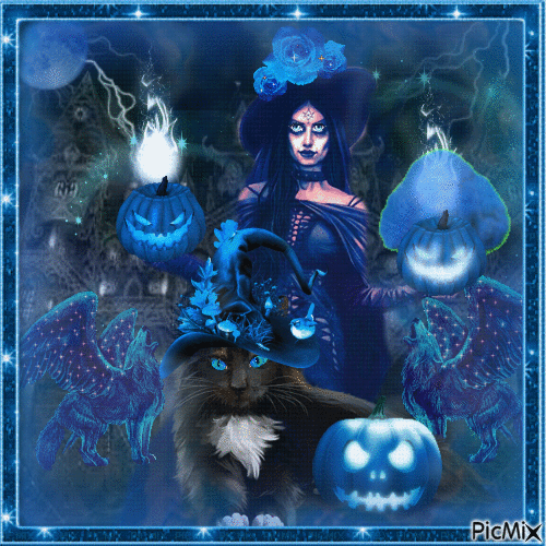 Blue Witch - Free animated GIF