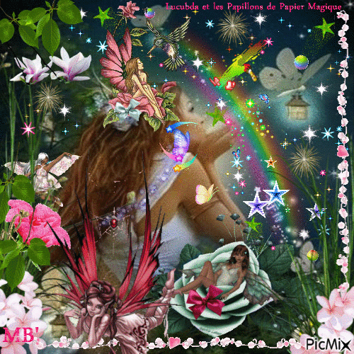 * Lucinda et les Papillons de Papier Magique * - 免费动画 GIF