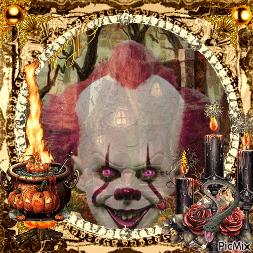 Contest! Clown d'Halloween - Free animated GIF
