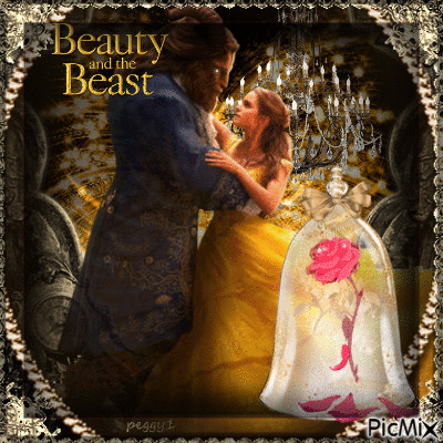 beauty and the beast - GIF animé gratuit