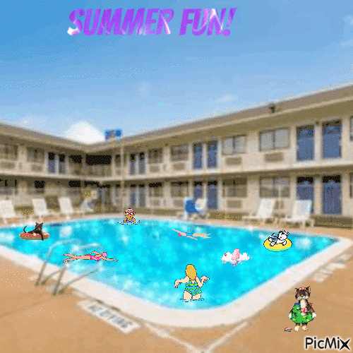 Pool Party - GIF animé gratuit