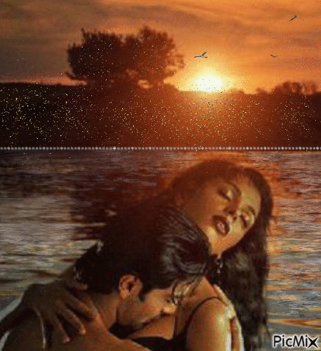 Love in sunset - Δωρεάν κινούμενο GIF