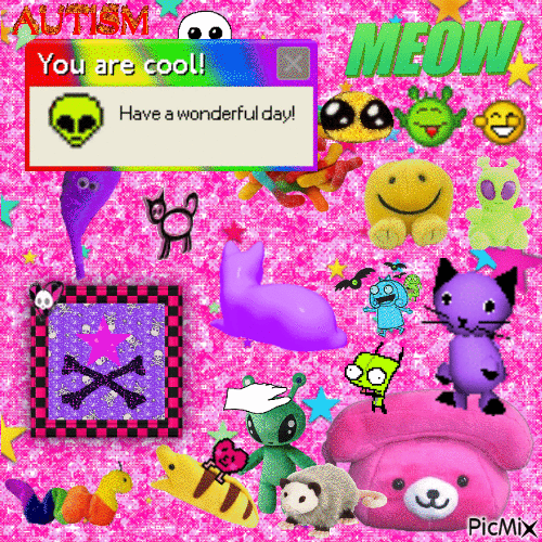 my asthetic scenecore kidcore plushies cats and silliness - GIF animé gratuit