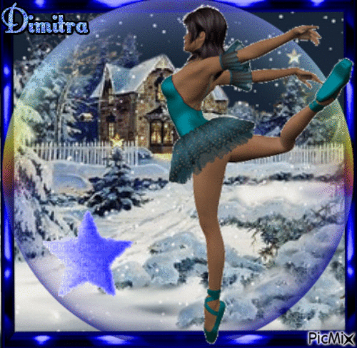 O χορος του χιονιου! - GIF animate gratis