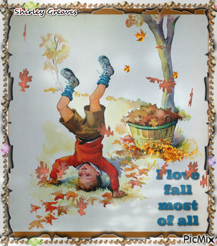 I love fall - Animovaný GIF zadarmo