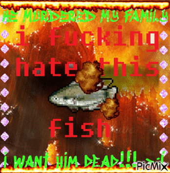 I HATE THE FIGHTING FISH FRM HARVEST FISHING SO MUCH!!!!!!! - GIF animado gratis