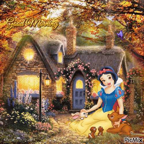 Good Morning Snow White - Бесплатни анимирани ГИФ