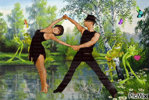 танцоры - Бесплатный анимированный гифка