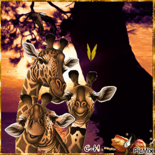 girafe - Bezmaksas animēts GIF