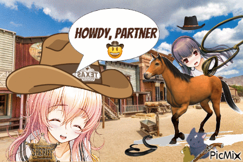 cowboy girls miyuki&aoi - Gratis geanimeerde GIF