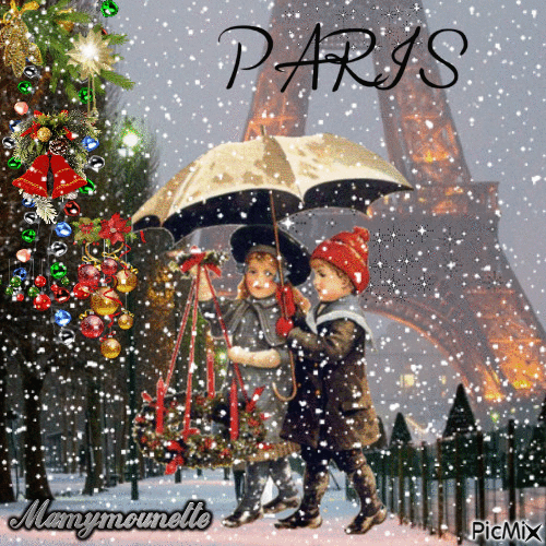 Noël à Paris - Bezmaksas animēts GIF