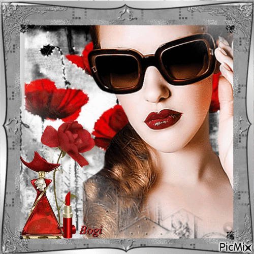 Portrait of a woman in sunglasses... - GIF animado grátis