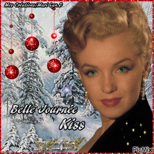 MARILYN/AUX YEUX VERT - Free animated GIF