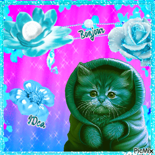 Bonjour les chatons - 無料のアニメーション GIF