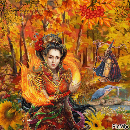 Fairy of Autumn. - Ingyenes animált GIF