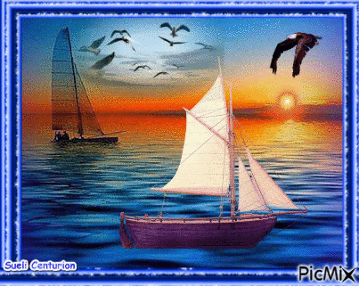 Barcos ao Mar - Ingyenes animált GIF
