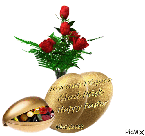 TO ALL MY FRIENDS   I WISH YOU ALL HAPPY EASTER - Δωρεάν κινούμενο GIF