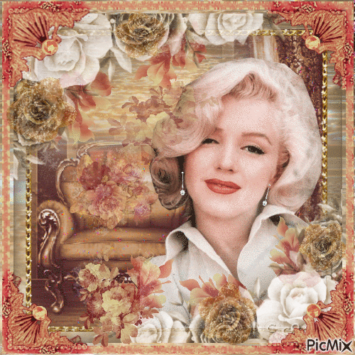 Marilyn Monroe, Actrice, Chanteuse américaine - GIF animé gratuit