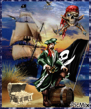 Pirate treasure - Free animated GIF