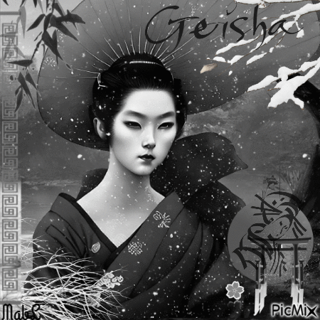 Winter Geisha - Zdarma animovaný GIF