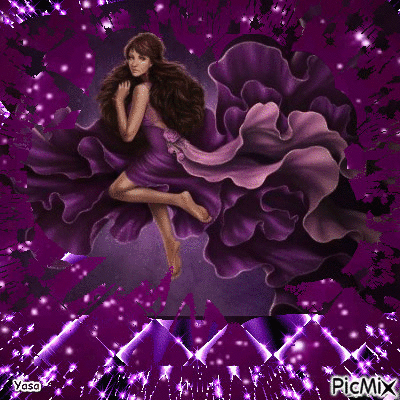 Fantasy in purple - Free animated GIF