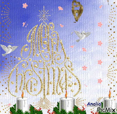 merry christmas and happy new year, - Ingyenes animált GIF