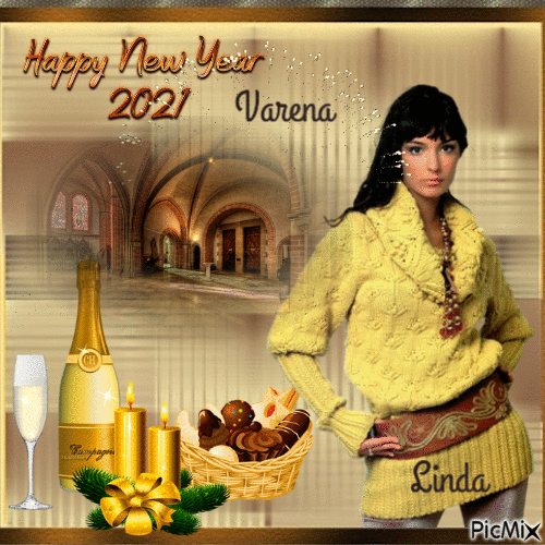 Happy New Years Varena - GIF animé gratuit